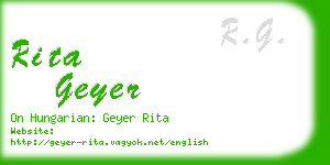 rita geyer business card